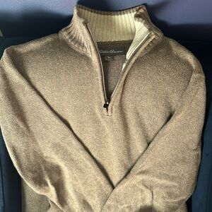 Eddie Bauer 1/4 zip sweater pullover size L